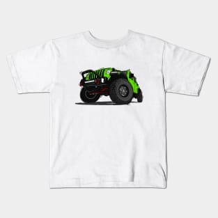 Green Jeep Illustration Kids T-Shirt